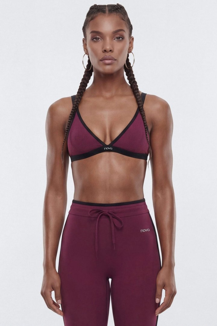 ProStretch™ Triangle Sports Bra - Merlot