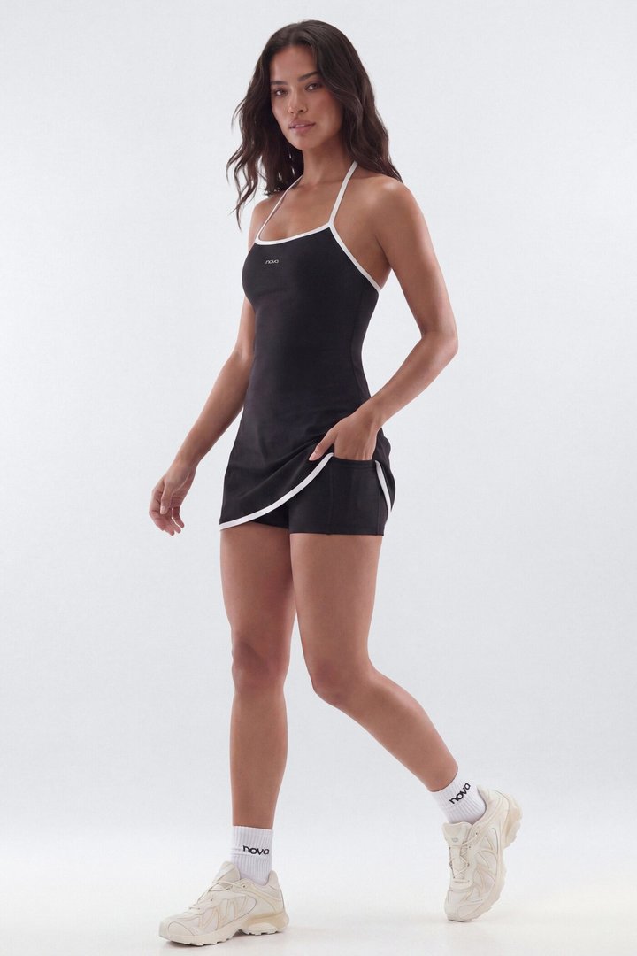 ProStretch™ Halter 2 in 1 Active Dress - Black