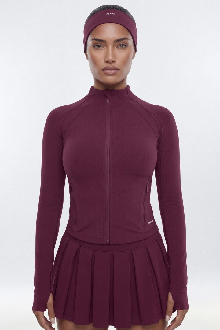 ProStretch™ Front Zip Sports Jacket - Merlot