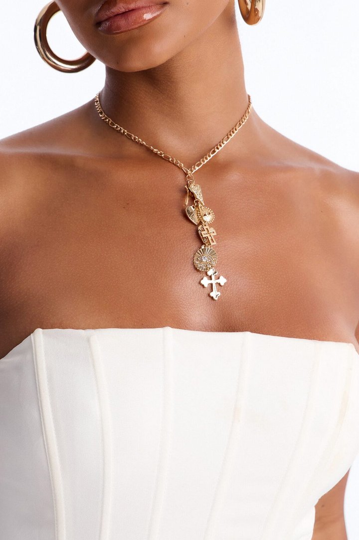 The Beach Is Calling Lariat Necklace - Gold