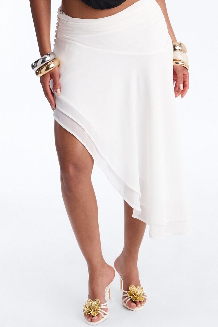 Iana Flower Stiletto Heels - White
