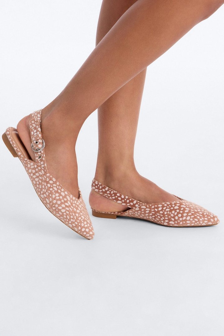 Loreta Slingback Flats - Beige