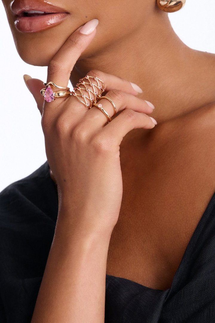 Day To Night 5 Piece Ring Set - Gold