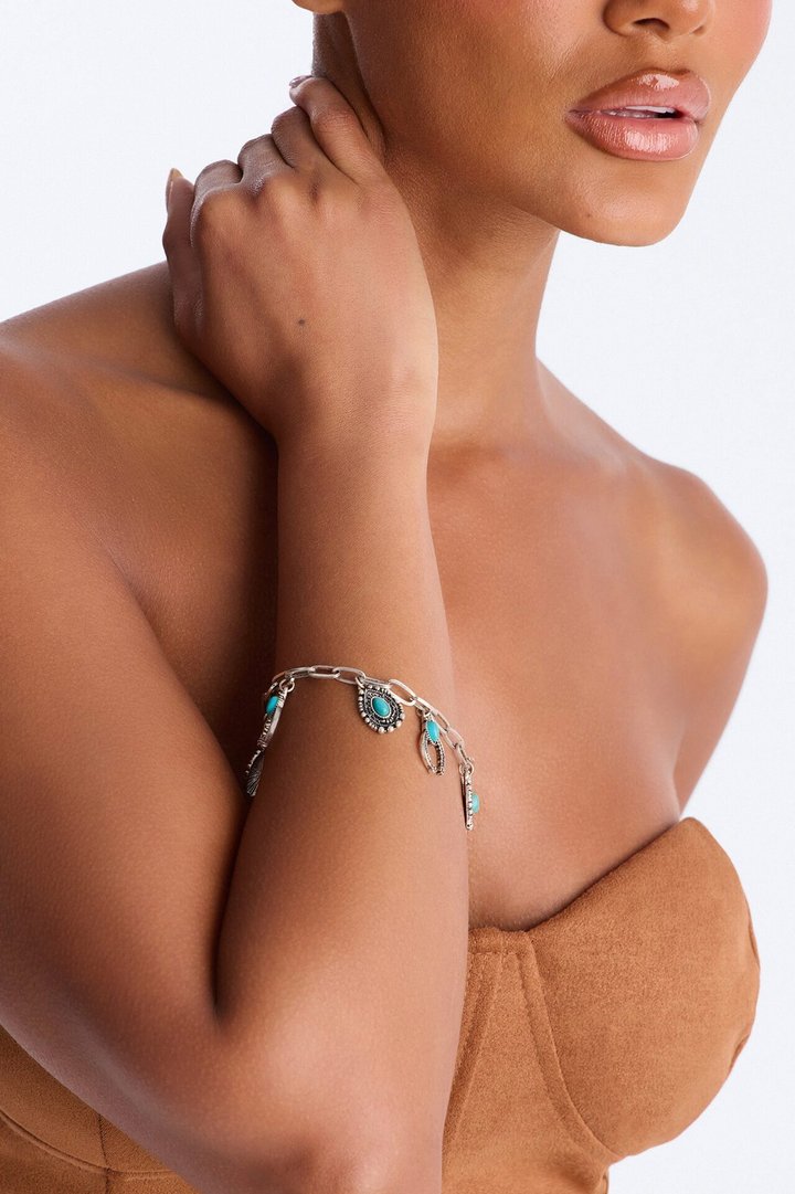 Western Charm Bracelet - Turquoise