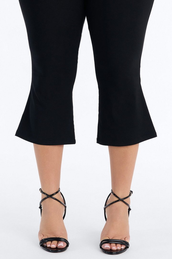 Lenora Capri Mid Rise Pant - Black