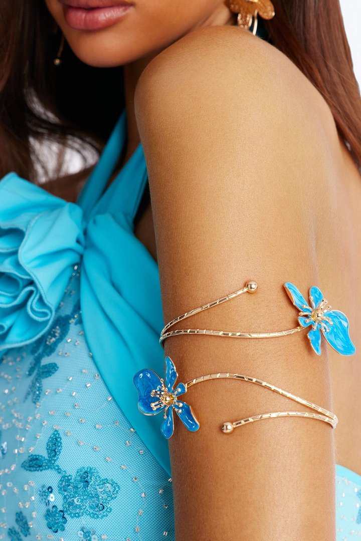 Garden Goddess Arm Cuff - Navy/combo