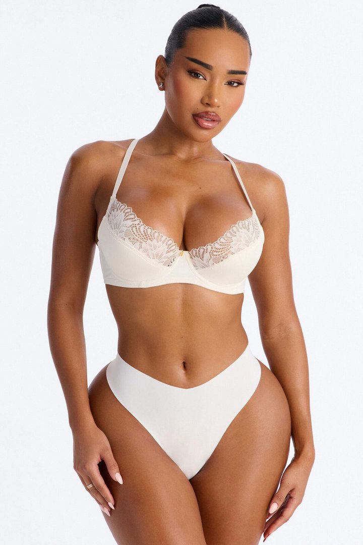 Daydream Daze Mesh Push Up Bra - Cream