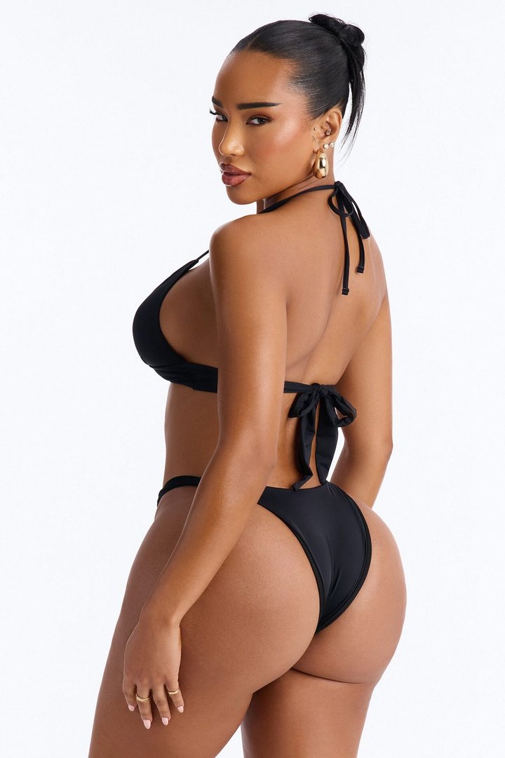 Dream Of Me 2 Piece Triangle Bikini Set - Black
