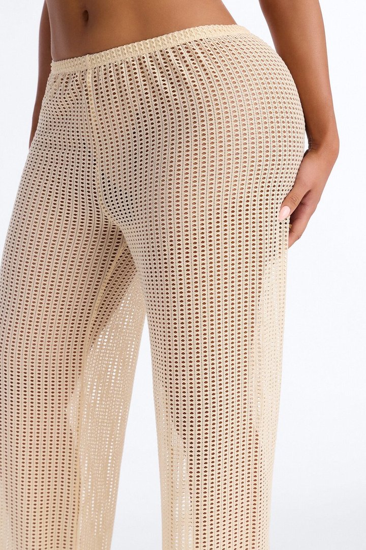 Summer Shimmer Swim Cover Up Pants - White