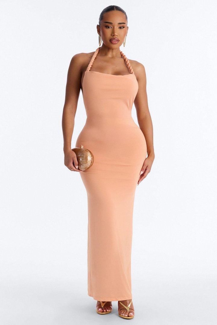 Forbidden Paradise Backless Maxi Dress - Orange