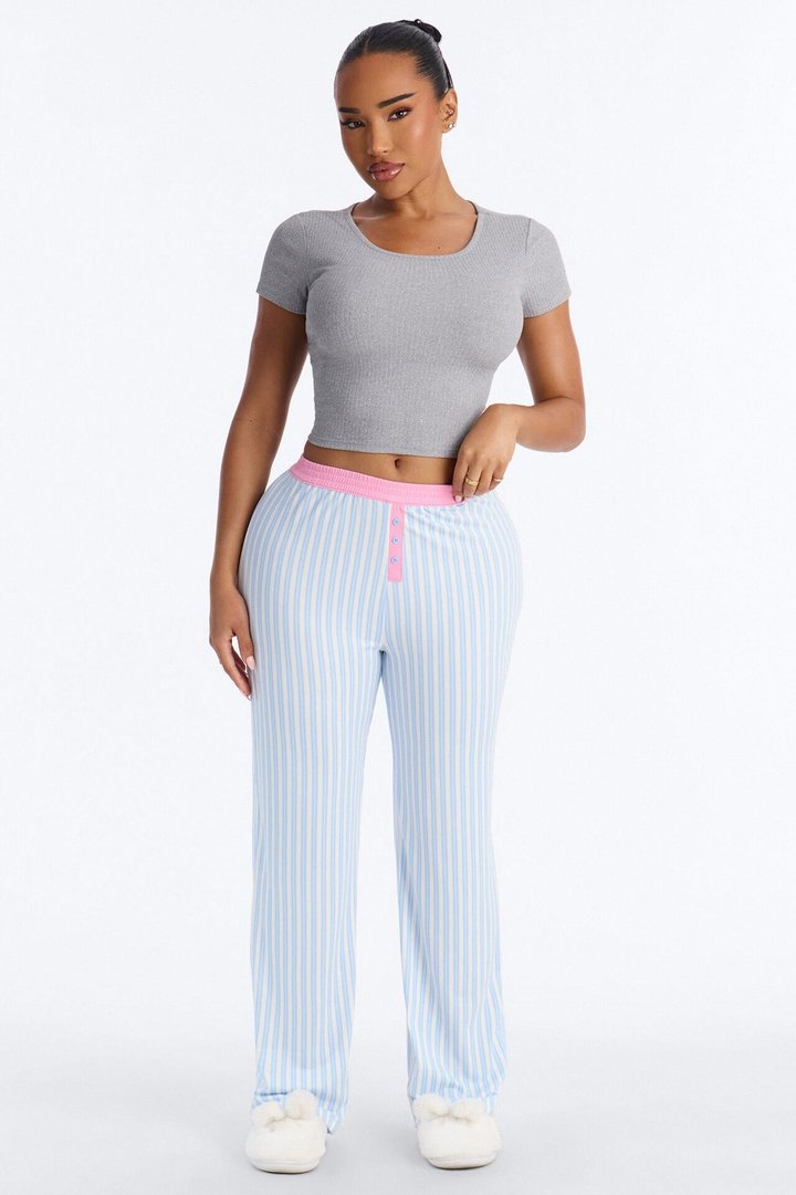 Let Me Sleep Boxer PJ Pant Set - Blue/combo