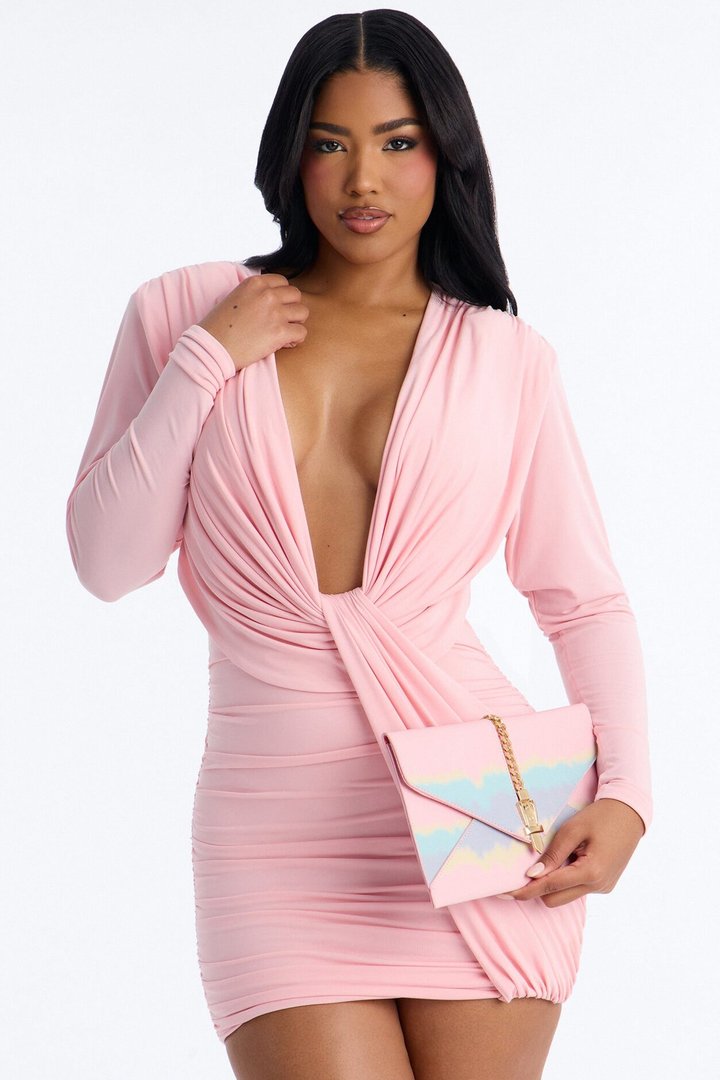 Live Life In Color Tie Dye Clutch - Pink/combo