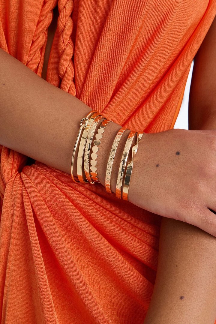Simply Love 7 Piece Bracelet Set - Gold