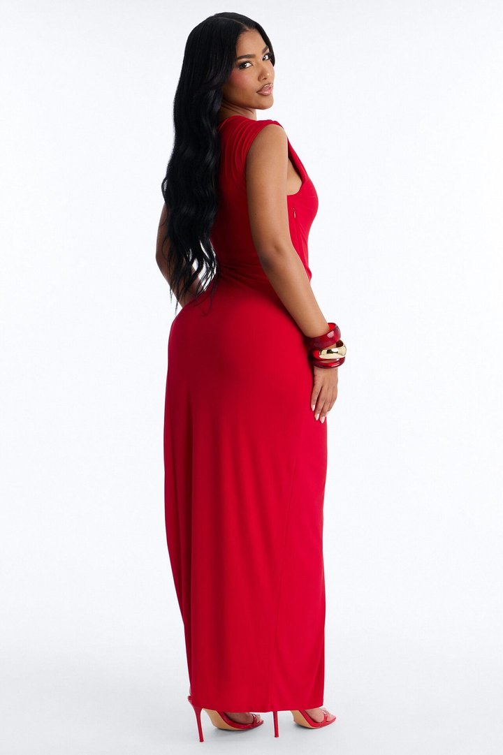 Keep Walking Maxi Dress - Red