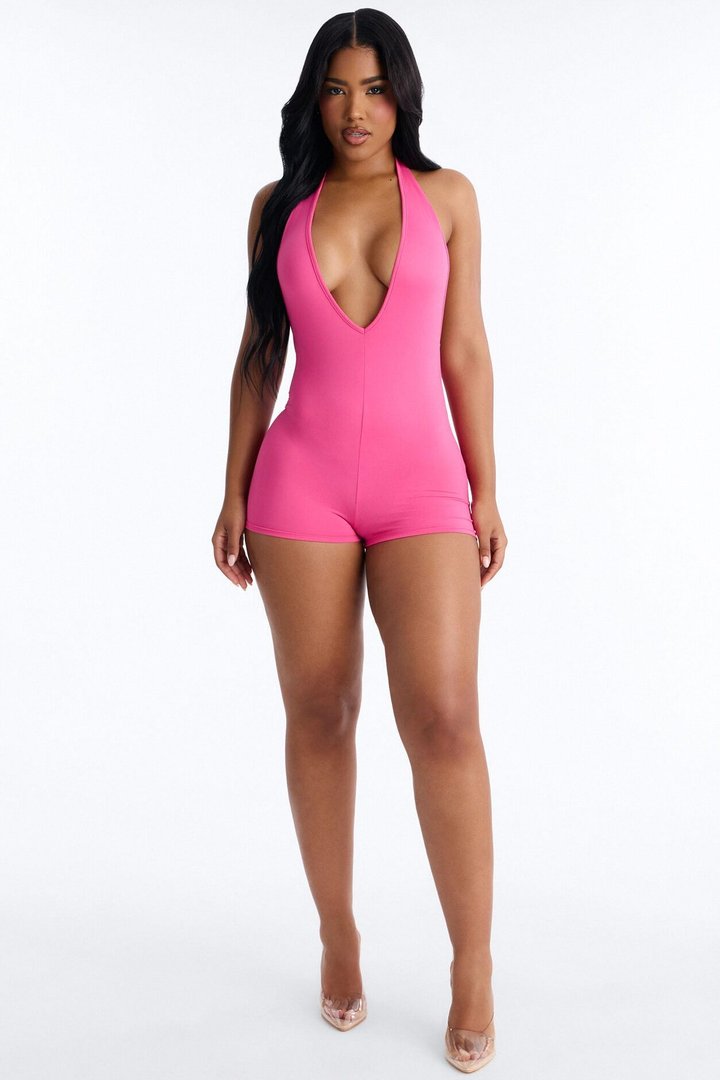 Iconic Babe Romper - Hot Pink