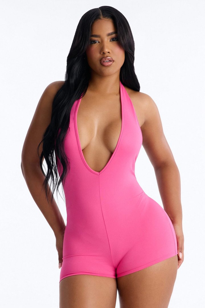 Iconic Babe Romper - Hot Pink