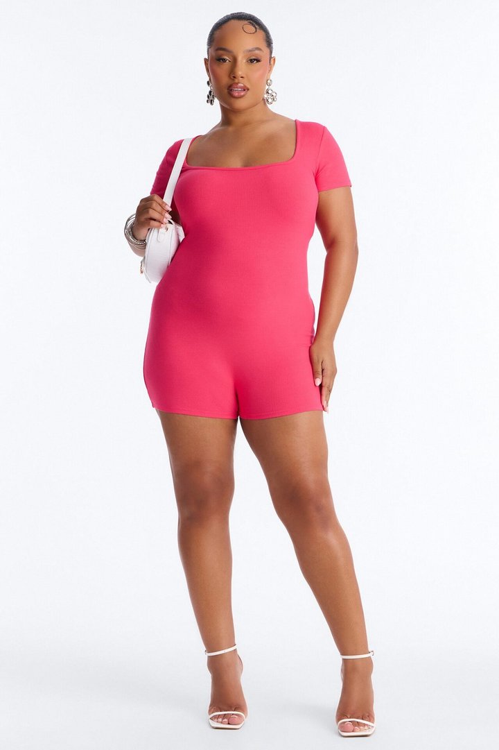 Sandie Romper - Hot Pink