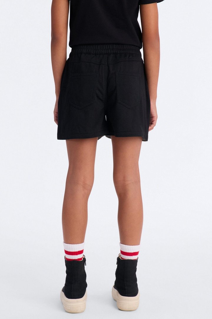 Mini See Me Shine Denim Shorts - Blue/Black