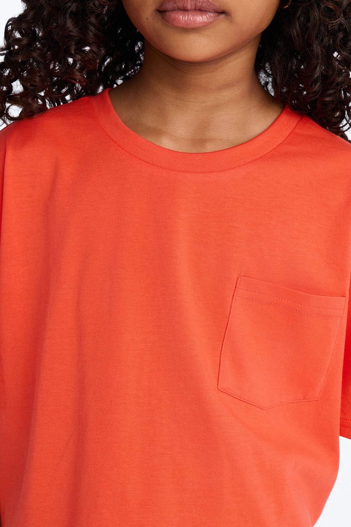Mini Elisa Relaxed Crop Tee II - Orange