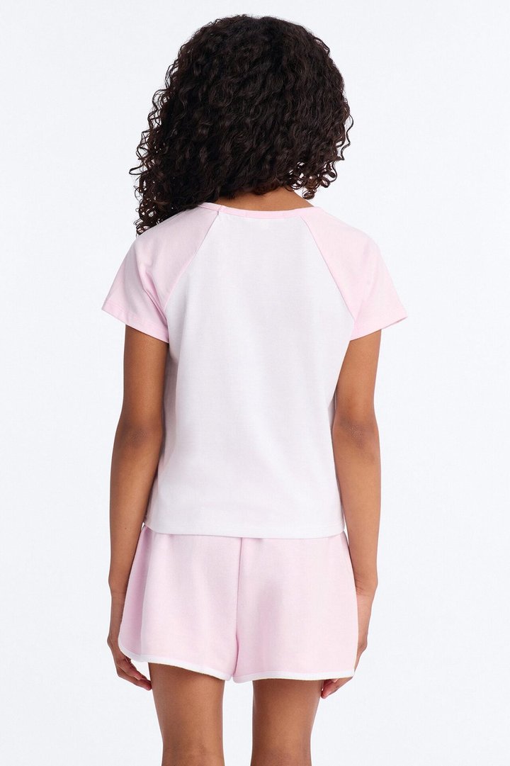 Mini Beary Grateful Short Set - Pink/combo