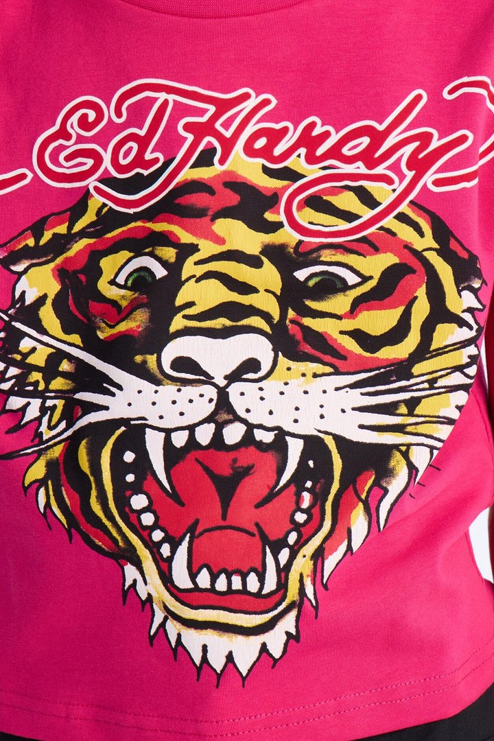 Mini Ed Hardy Tiger Short Sleeve Tee II - Pink