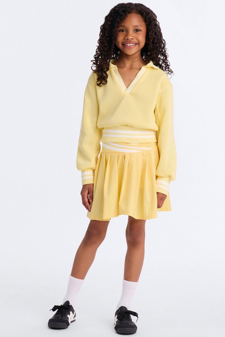Mini Chase Your Dreams Pleated Skort Set - Yellow