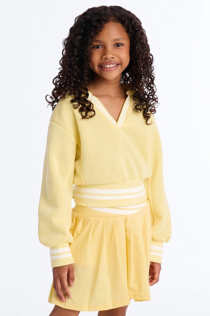 Mini Chase Your Dreams Pleated Skort Set - Yellow