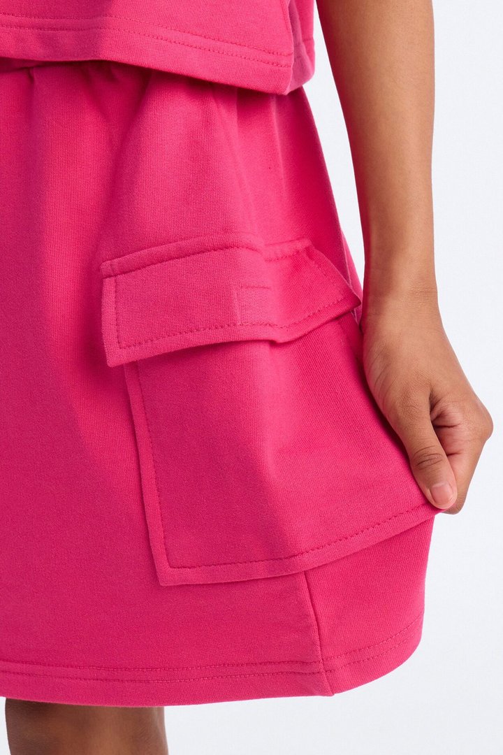 Mini Baby Girl Skort Set - Hot Pink