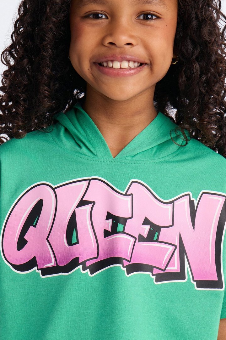 Mini Still The Queen Short Set - Kelly Green