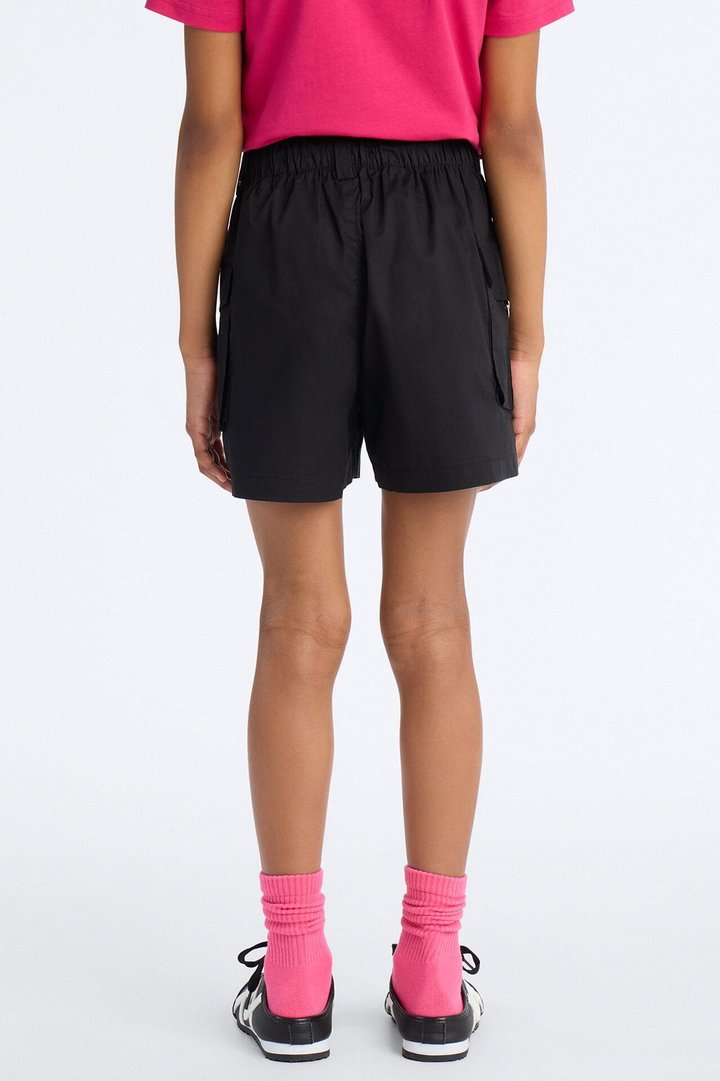 Mini Ezra Poplin Shorts - Black