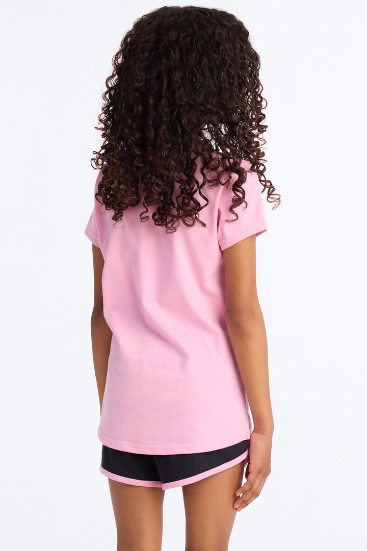 Mini Sweet Girl Short Set - Pink/combo