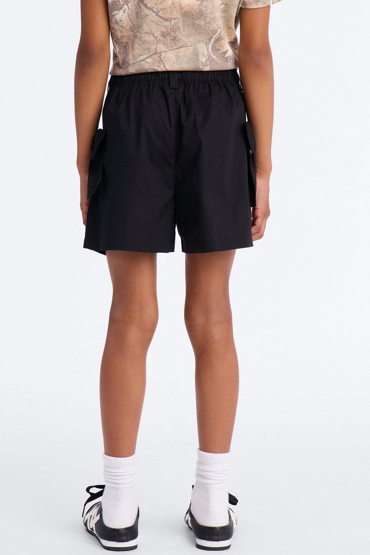 Mini Jackie Bow Poplin Short - Black