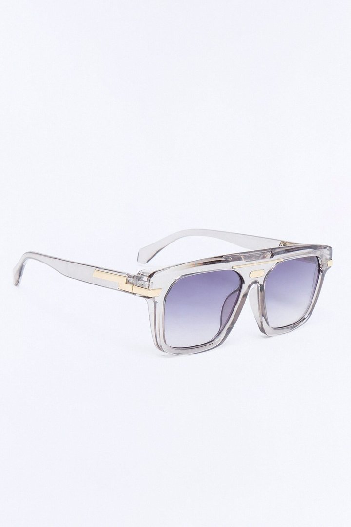 Stuck In Limbo Flat Top Sunglasses - Grey
