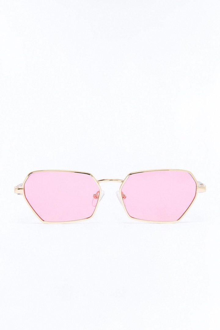 Abbot Kinney Blvd Sunglasses - Gold/Pink