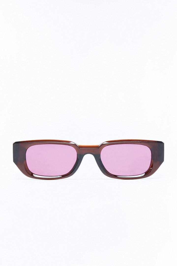 Crossing Lines Sunglasses - Burgundy