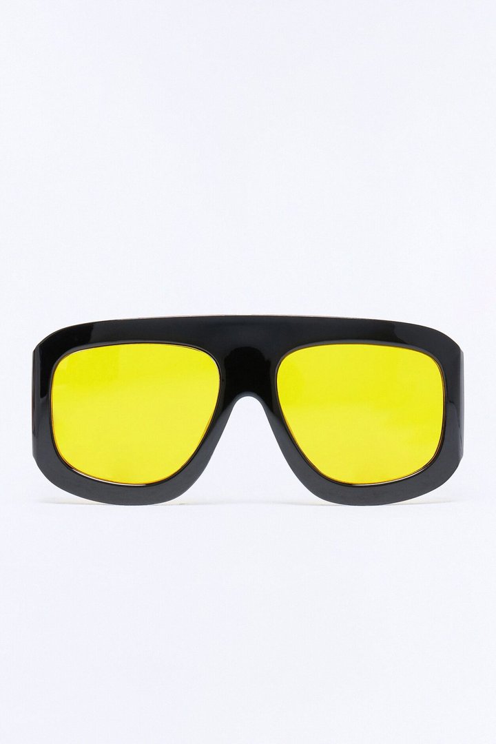 Coolest In Town Sunglasses - Black/Yellow