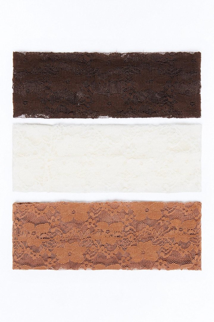 A Little Romance 3 Piece Headband Set - Brown/combo