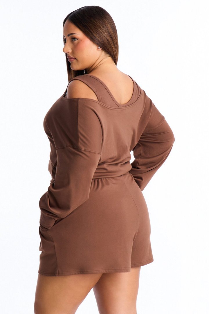 Finley Fleece Short Set - Chocolate