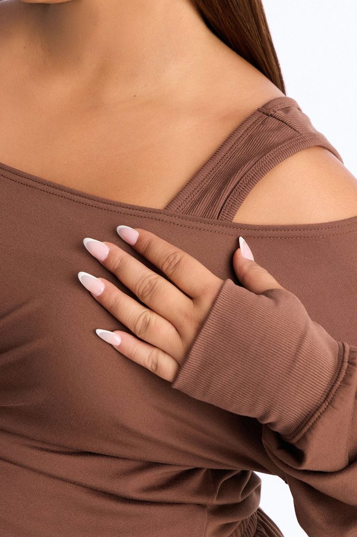 Finley Fleece Short Set - Chocolate