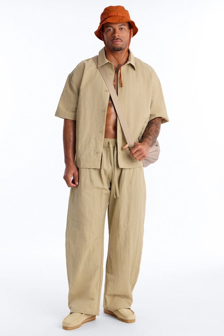 After Dark Amalfi Nylon Pant - Khaki