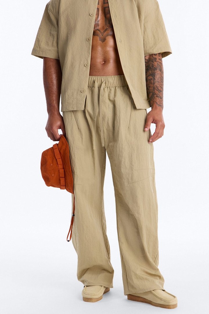 After Dark Amalfi Nylon Pant - Khaki