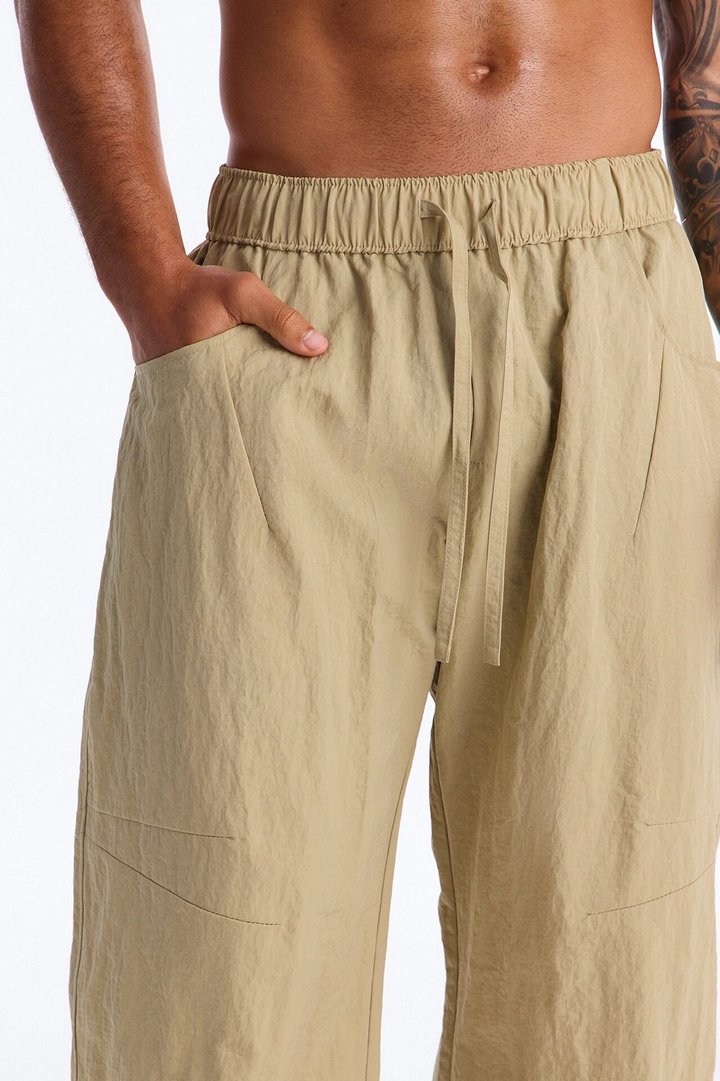After Dark Amalfi Nylon Pant - Khaki