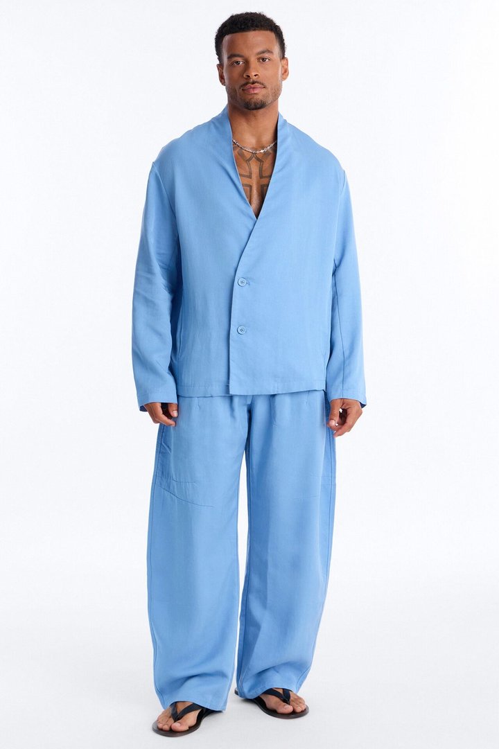 Relaxed St.Tropez Unlined Blazer - Light Blue