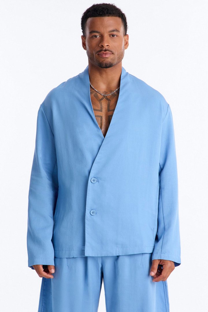 Relaxed St.Tropez Unlined Blazer - Light Blue