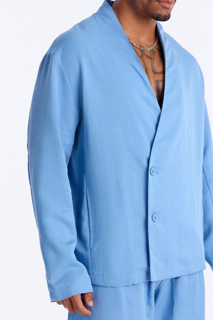 Relaxed St.Tropez Unlined Blazer - Light Blue