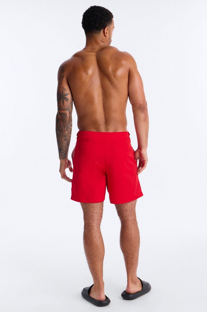 Elevated Stretch Trouser Swim Trunk 6″ - Red