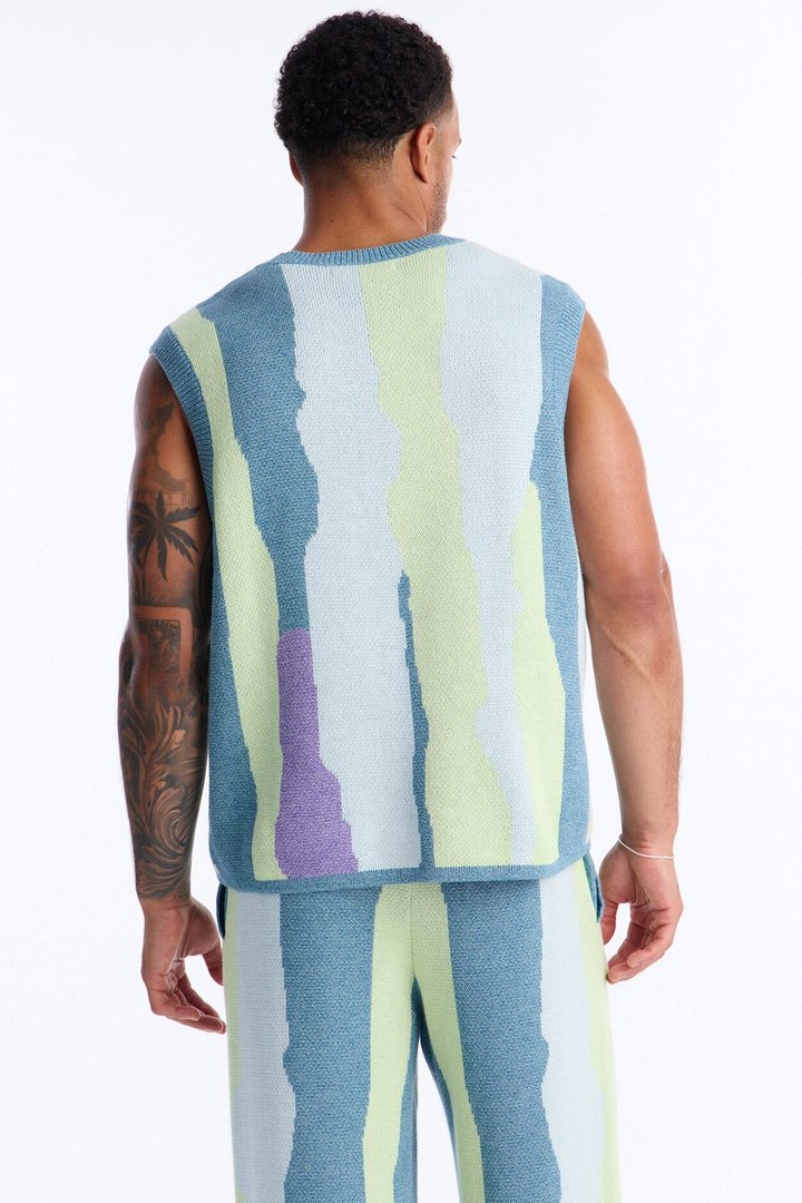 Relaxed Day Mixer Sweater Vest - Multi Color