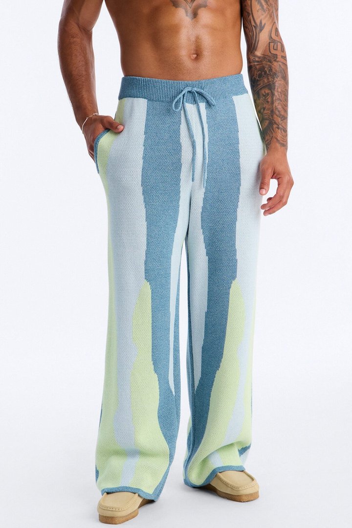 Wide Leg Day Mixer Knit Pant - Multi Color