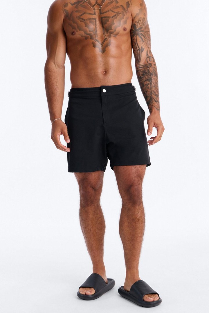 Elevated Stretch Trouser Swim Trunk 6″ - Black