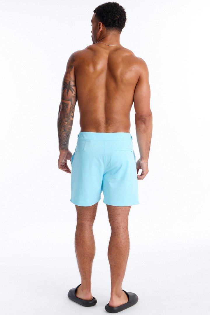 Elevated Stretch Trouser Swim Trunk 6″ - Light Blue